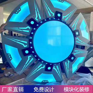 网吧网咖电竞馆模块灯电竞酒店电玩城KTV综合体装 修网吧改造设计