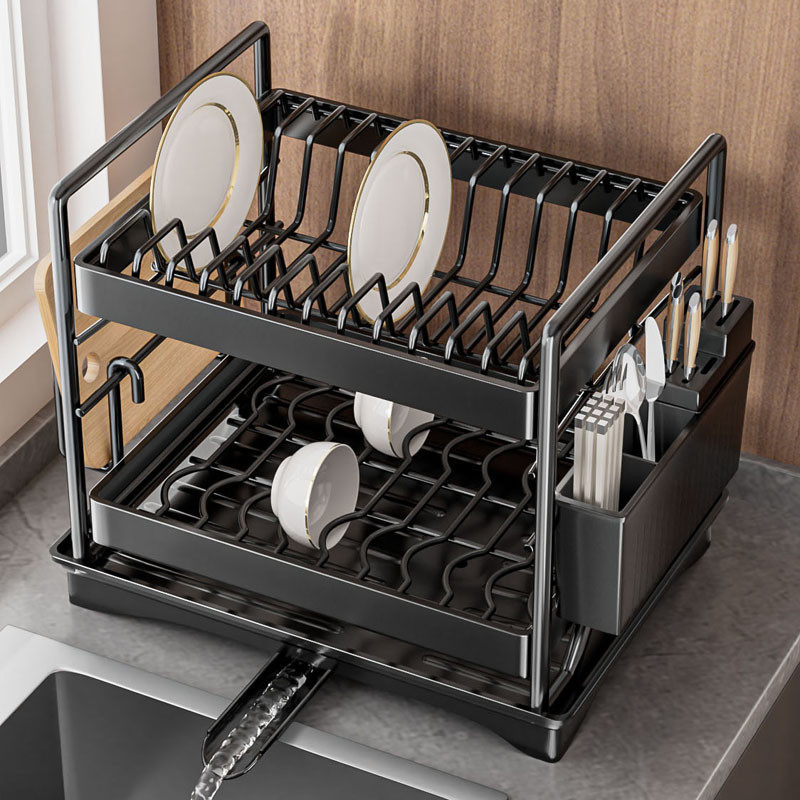 不锈钢厨房双层置物架碗碟收纳碗盘沥水多功能沥水碗碟架砧板架,厨房/烹饪用具,碗架,淘宝优惠券,粉丝福利购,淘宝优惠卷
