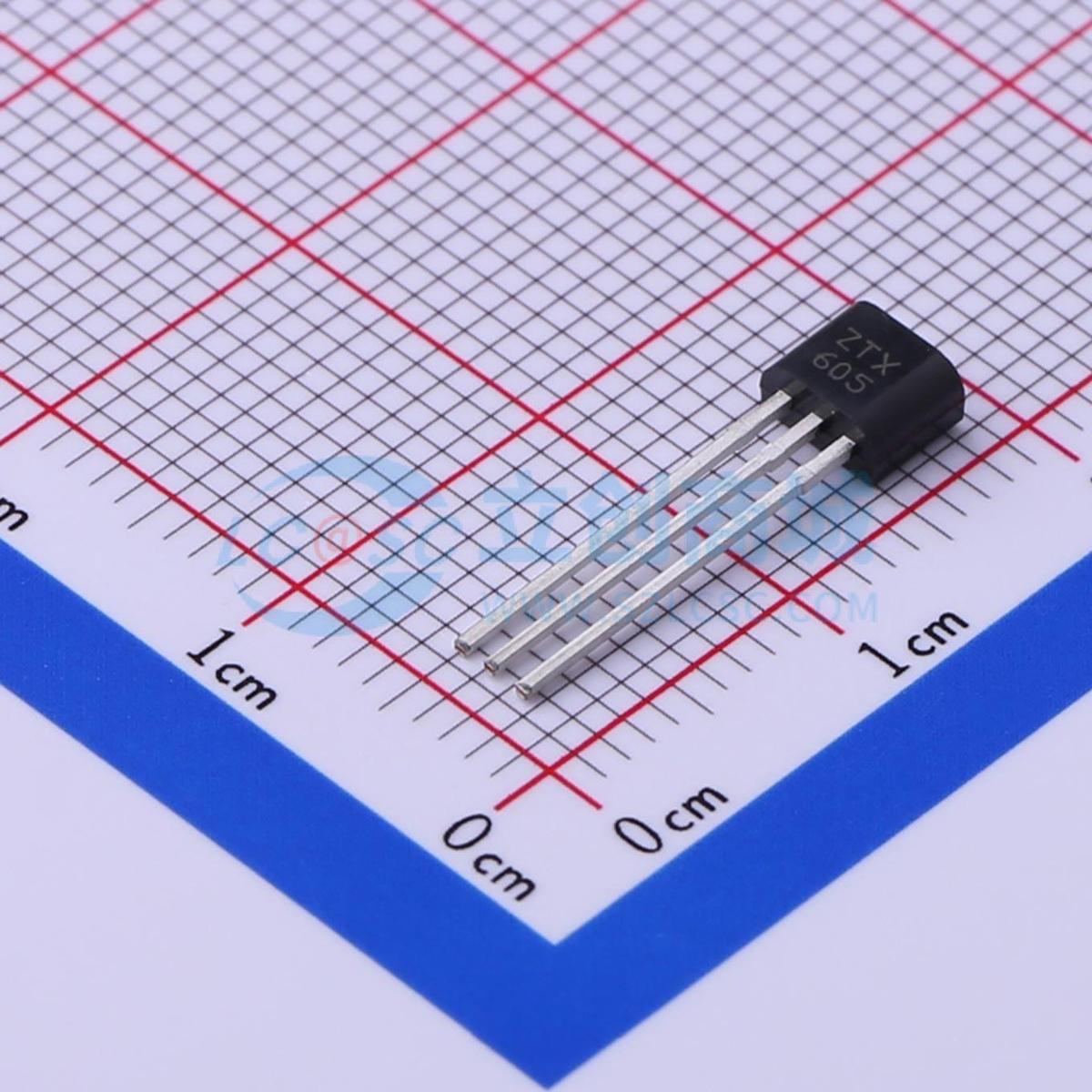 达林顿管 ZTX605 TO-92-3 NPN 120V DIODES(美台) 电子元器件配单