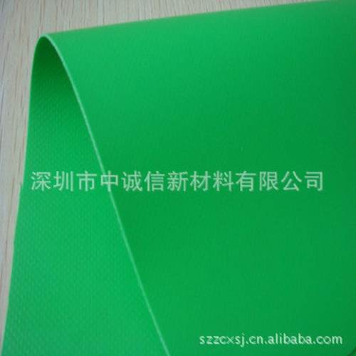 0.9mm防水pvc涂层夹网布现货厚双面绿色蓬布货场雨棚盖布