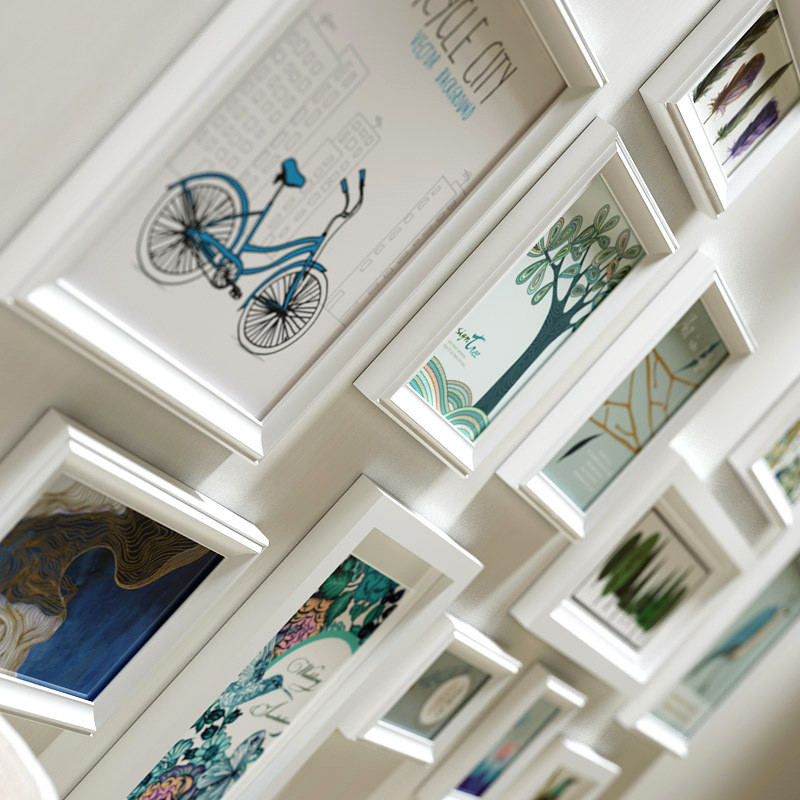 包邮【金零点9032】路德维希相框墙实木欧式创意照片墙