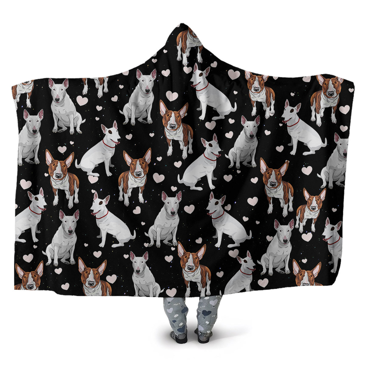 新款连帽毛毯斗篷毛毯帽魔法加厚双层毛绒3d狗2