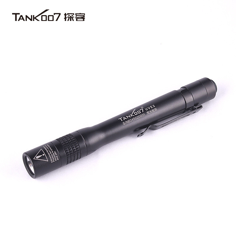 TANK07探客荧光检测手电筒便携式迷你笔帽式UV紫外线手电UVE2
