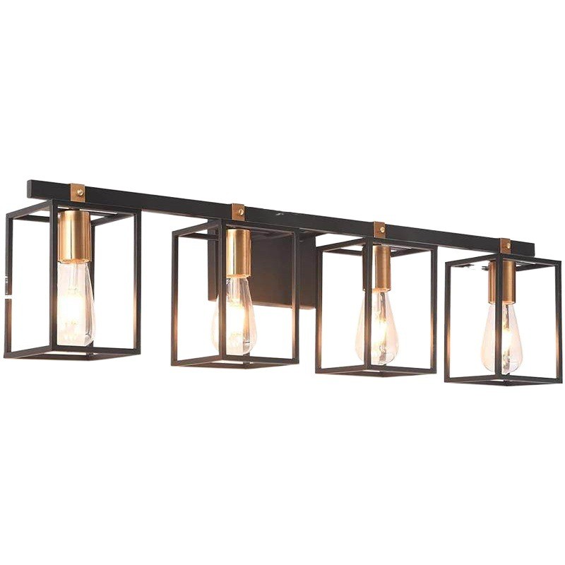 镜前灯浴室卫生间化妆台美式乡村工业风复古铁艺笼子餐厅卧室壁灯