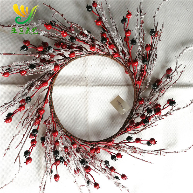 批发花环厂家定制圣诞出门挂商场酒店超市装饰布置圣诞节装饰品