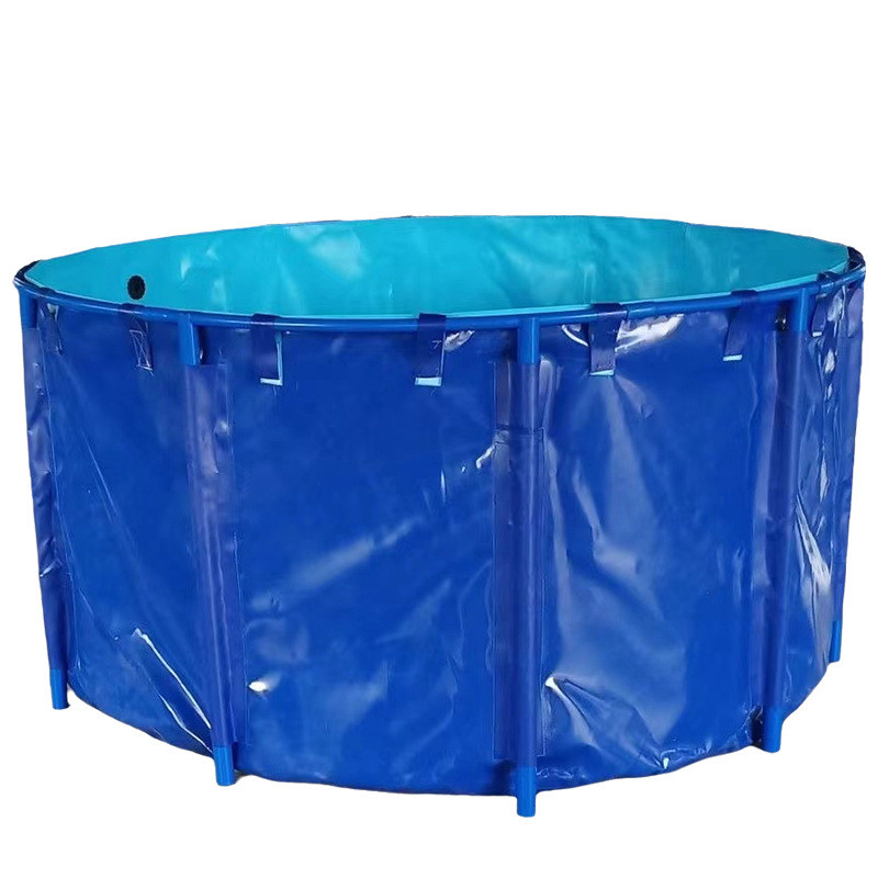 定制折叠鱼池软体观赏鱼池pvc帆布圆形养鱼池帆布圆形鱼池pvc室外