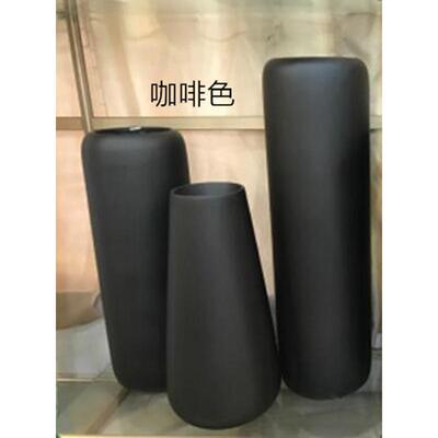 厂家供应玻璃钢直筒水滴形花瓶前台插花酒店会所公司开业03019