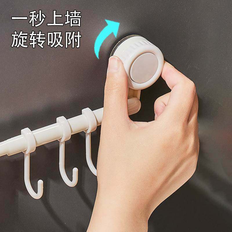 厨房吸盘挂钩一排滑轨挂钩架免打孔挂杆收纳卫生间毛巾挂架置物架,家庭/个人清洁工具,脸盆架,淘宝优惠券,粉丝福利购,淘宝优惠卷