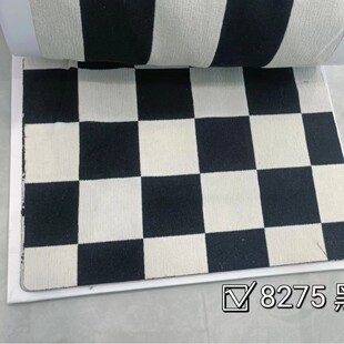 现货格子雪尼尔窗帘沙发垫巾抱枕腰枕桌布飘窗垫2.9宽幅条纹提花