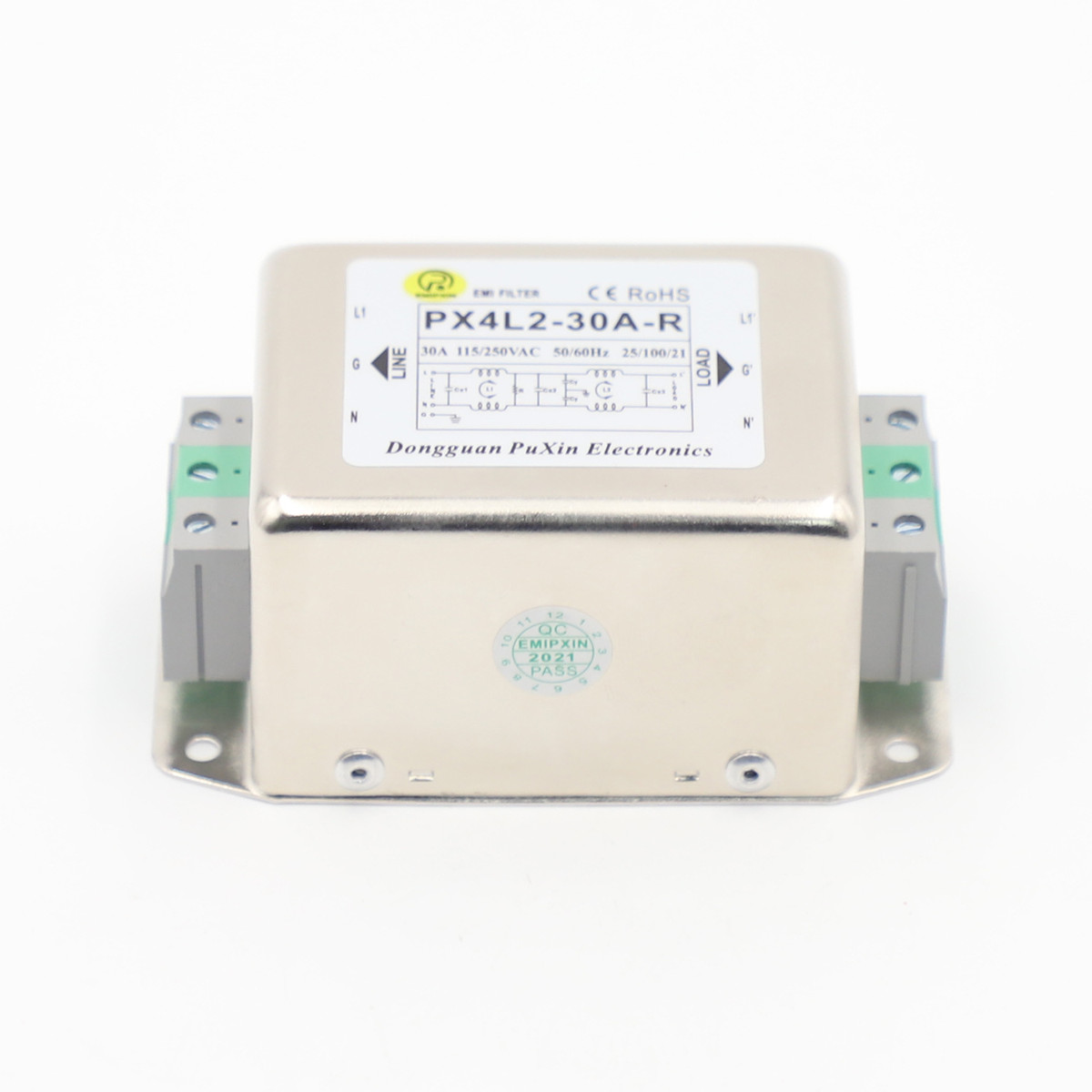 普鑫滤波器自主品牌220V30A电源滤波器端子台双级导轨式滤波元件