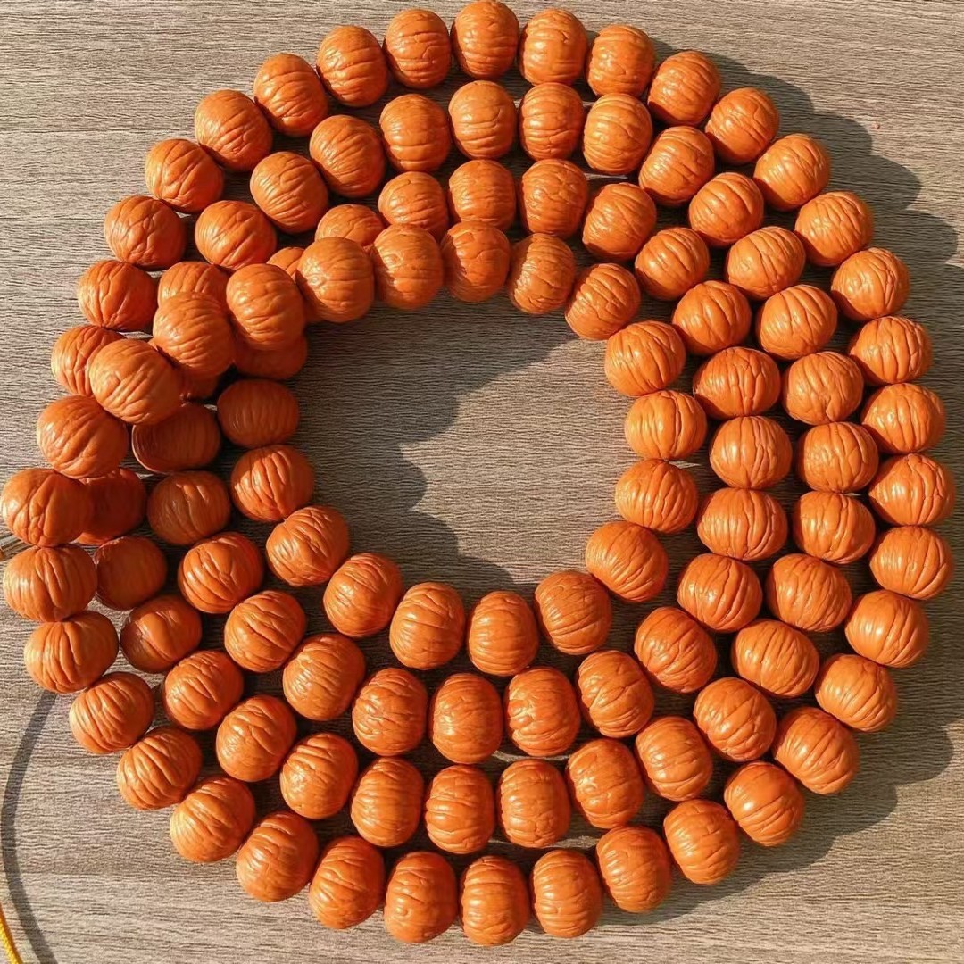 全品老树皮原聚宝盆长串88颗文玩猴头核桃长串