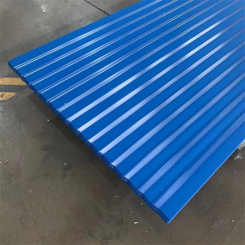 厂家批发屋面屋顶彩钢瓦蓝色水波纹涂彩弧形瓦850型弧形瓦
