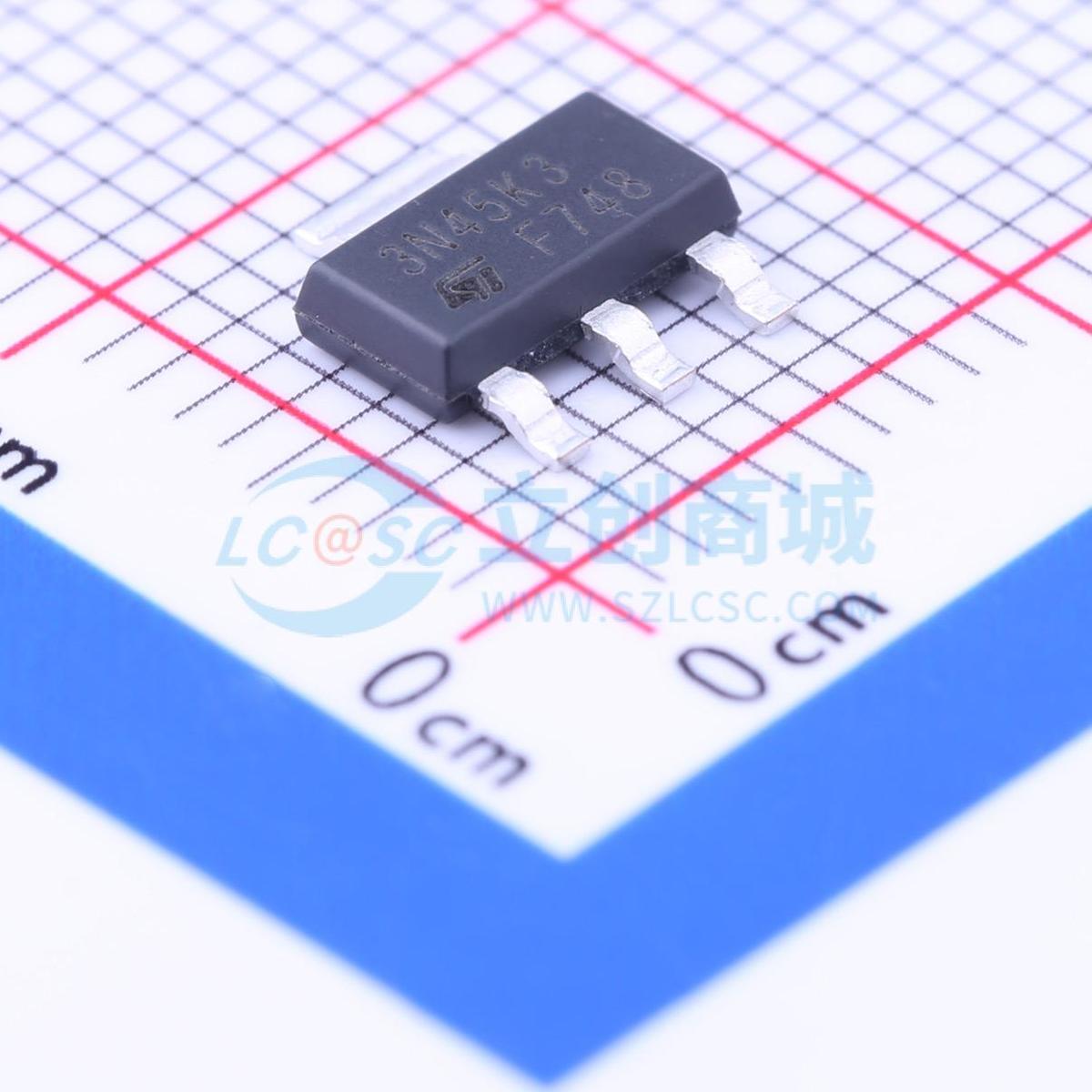 场效应管(MOSFET) STN3N45K3 SOT-223 450V 600mA ST(意法半导体)