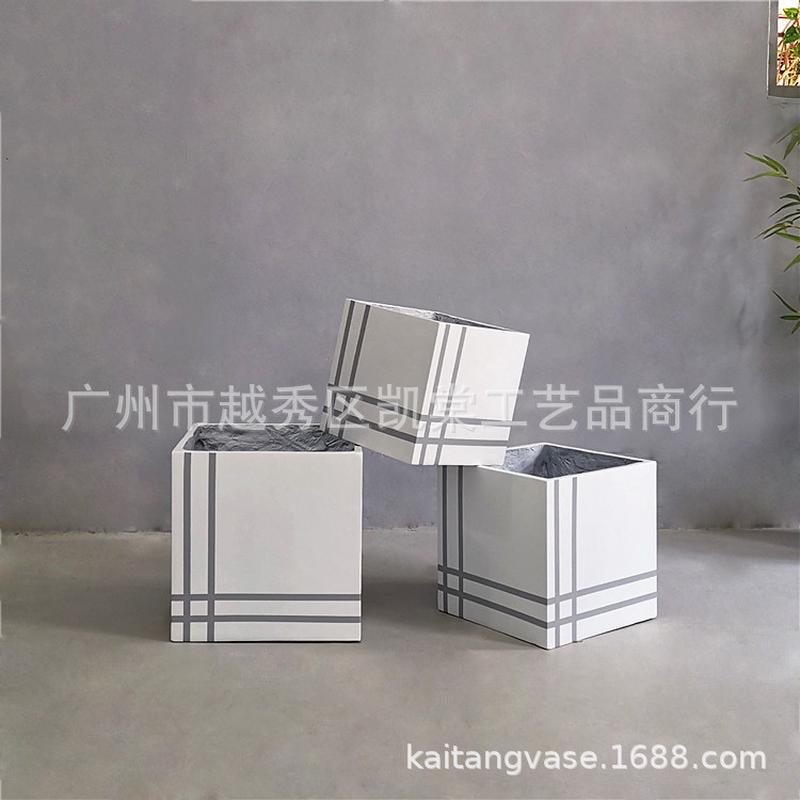 玻璃钢摆设插花瓶居家装饰商场花器时尚样板间酒店绿植大堂艺术