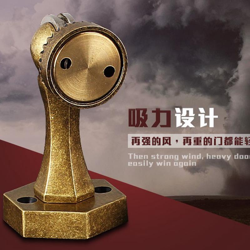 实木泰好铜锁台湾门墙地两用门吸古铜古黑中式做旧hd320ob/cfb