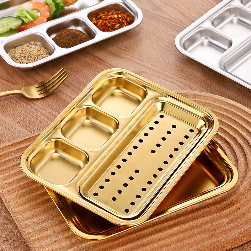 腾勇家304韩式烤肉餐盘带蘸料三格味碟盘子沥水饺子盘小吃盘烤肉,餐饮具,餐用托盘,淘宝优惠券,粉丝福利购,淘宝优惠卷