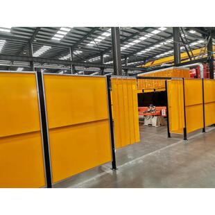 焊接防护屏风防弧光板黄色挡光板机器人焊接防护围栏防弧光软帘