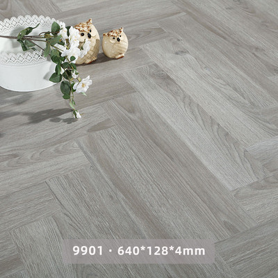 鱼骨古风人字拼焦糖中纹奶油spc石塑锁扣地板卡扣防水服装店家用