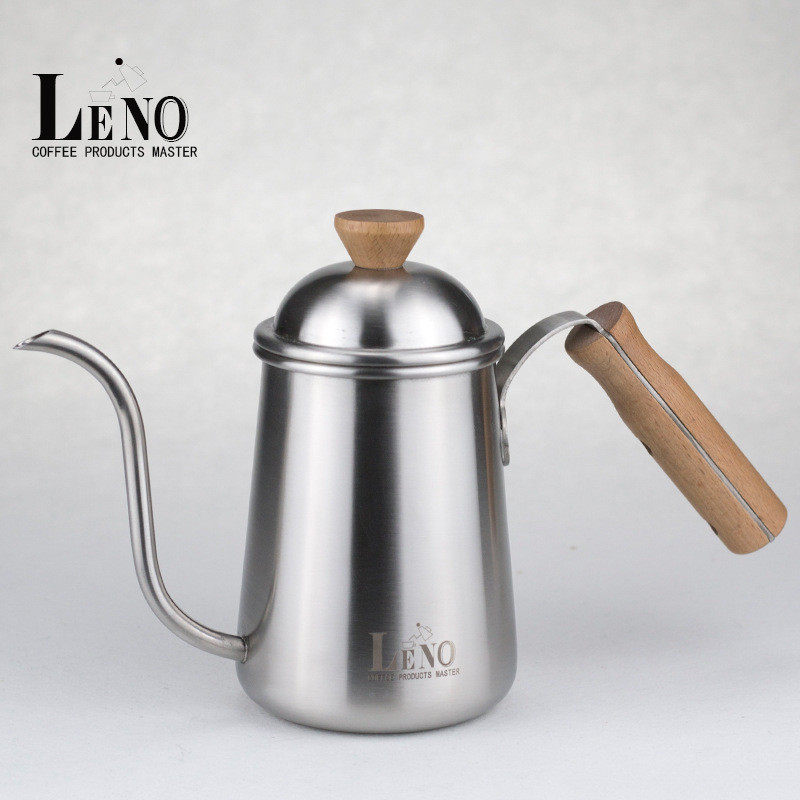 加厚304不锈钢砂光过滤杯长嘴细口壶650ml木质手柄手冲咖啡壶,餐饮具,咖啡壶,淘宝优惠券,粉丝福利购,淘宝优惠卷