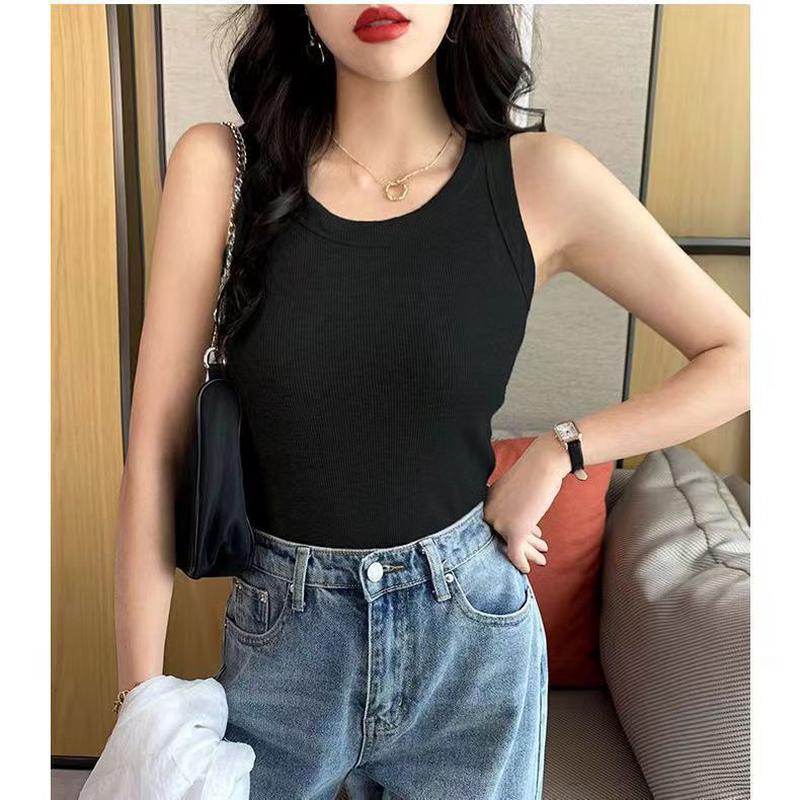 莫代尔打底吊带背心女夏季2025新款夏天黑色内搭遮副乳小上衣白色