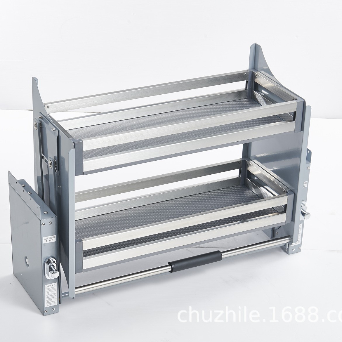 厨之乐吊柜升降拉篮橱柜铝材玻璃升降机橱柜收纳气撑防滑垫高颜值