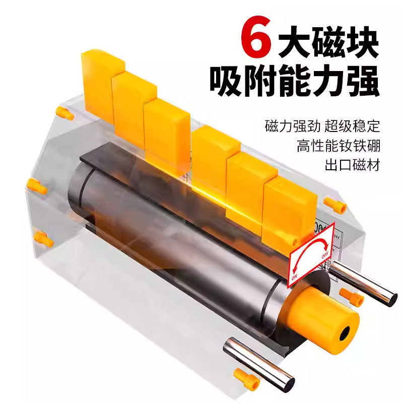 宇鹰强力磁盘永磁吸盘400k磁力吊起重器磁铁钢板吨1吨2吨3吨5吊具