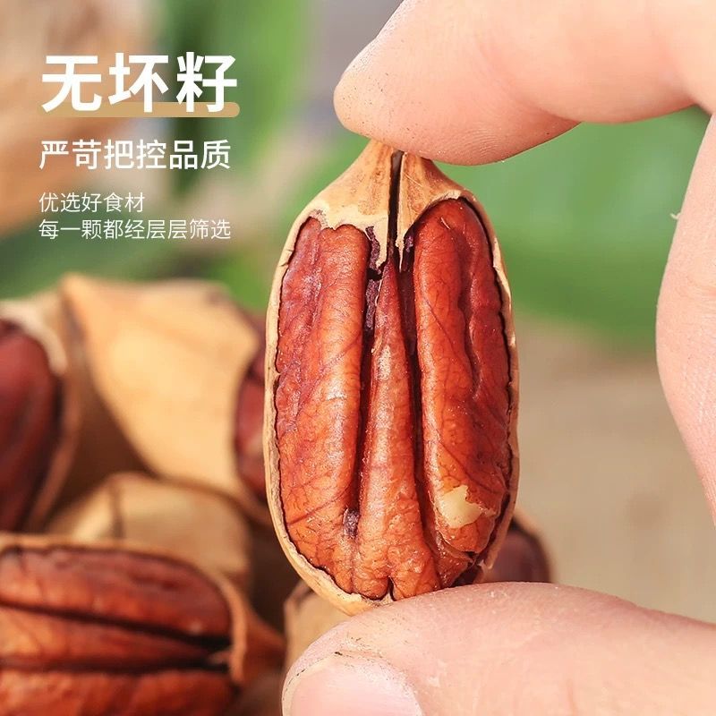 速发坚果零食净重碧根果500g奶油味袋装散装无添加长寿果散装新货