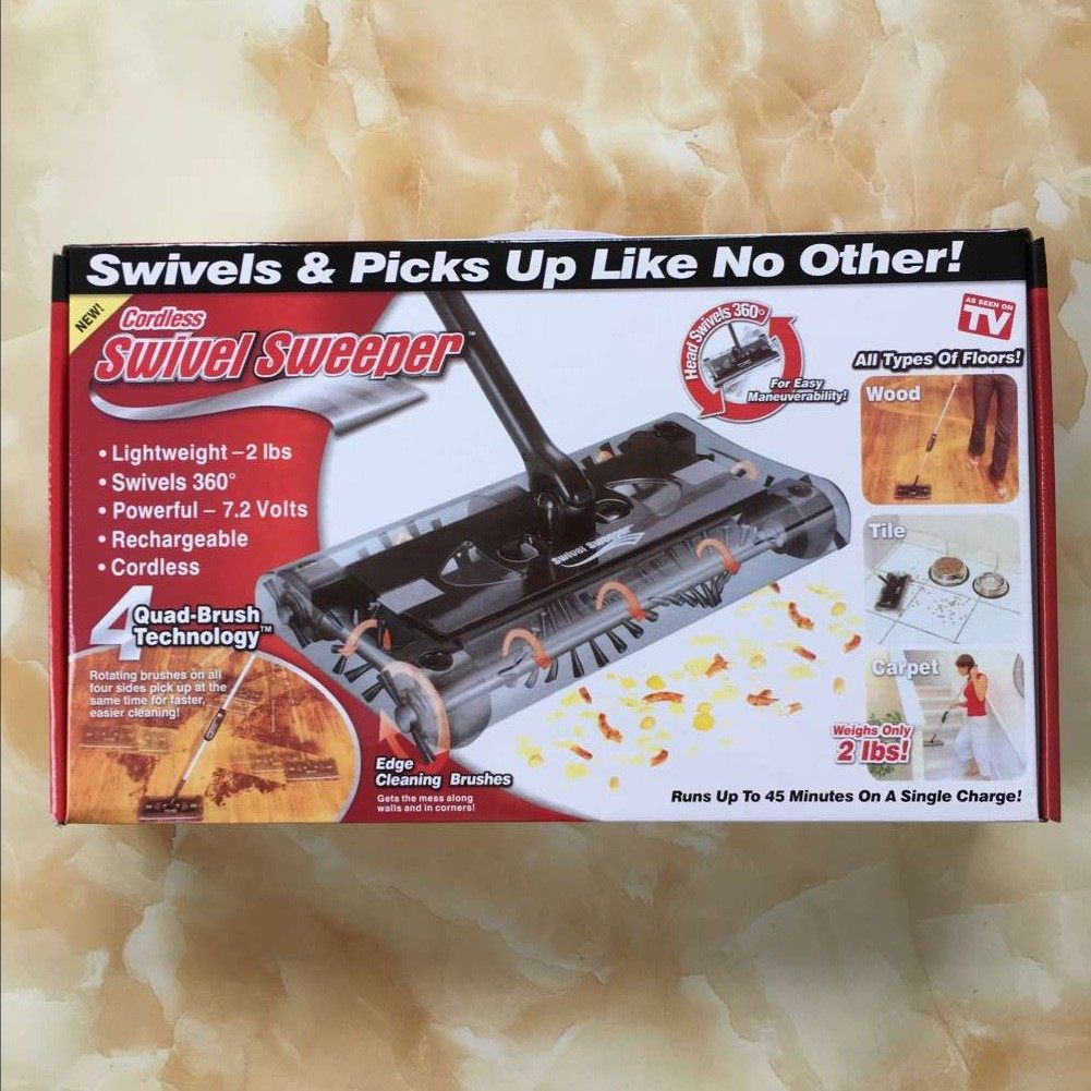 手推式扫地机器人清洁机旋风扫地机家用充电无线吸尘器红电动扫把