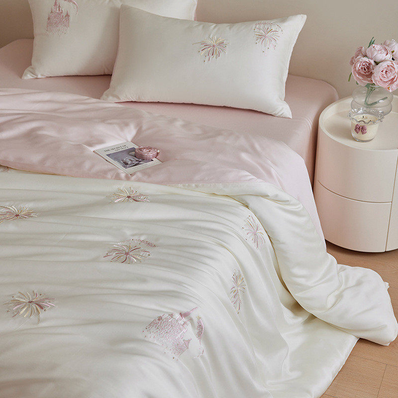 卡通兰精夏季天丝四件套裸睡丝滑凉感冰丝被套床单床笠 三件套,床上用品,床品套件/四件套/多件套,淘宝优惠券,粉丝福利购,淘宝优惠卷