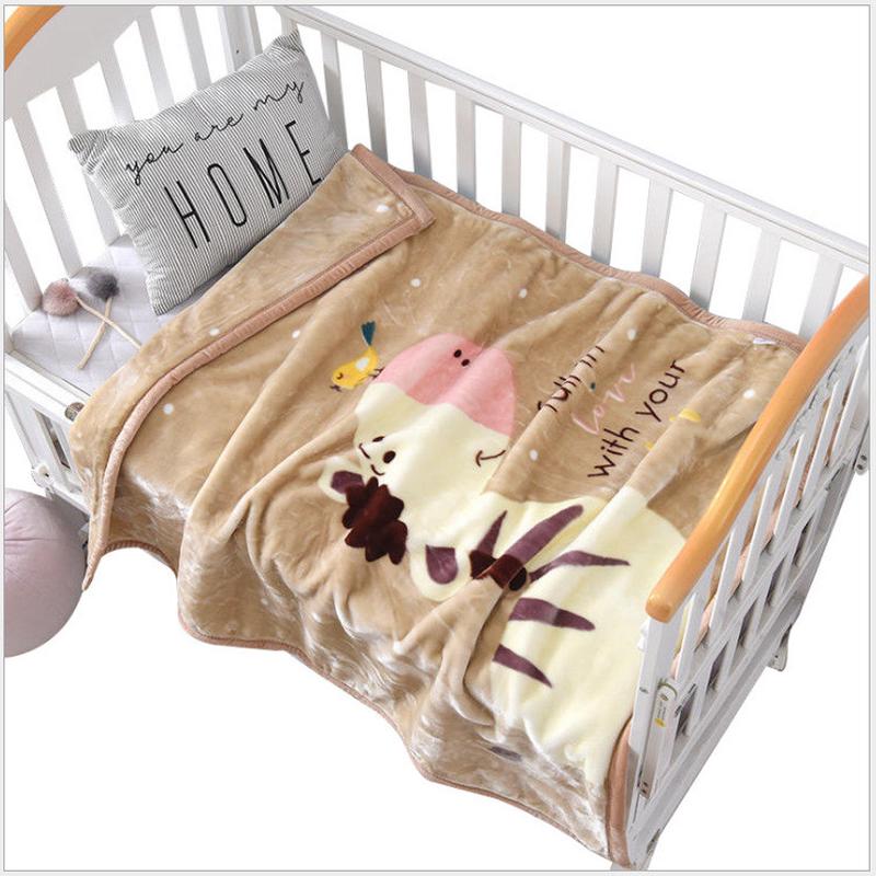 1.2kg超柔双层毛毯儿童包边 110*140卡通儿童云毯加厚款儿童毯