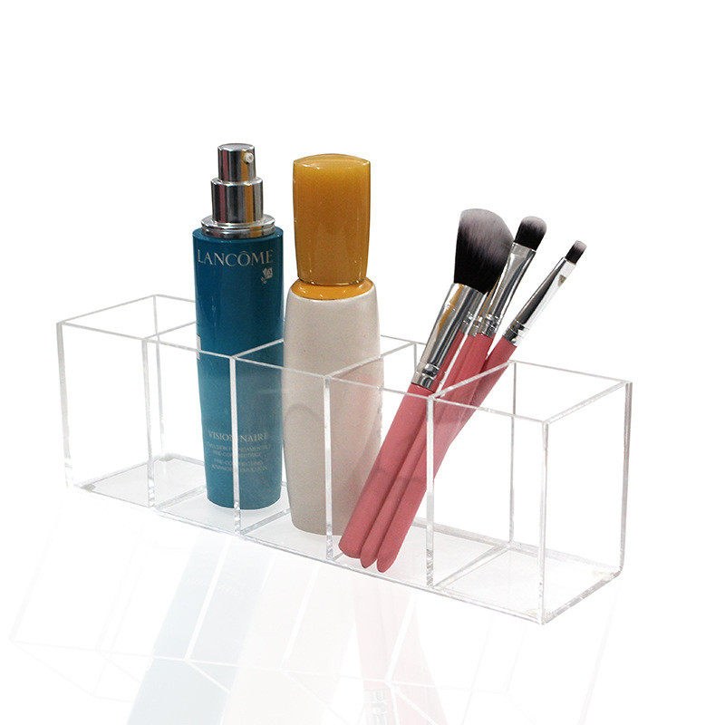 亚克力5化妆收纳盒桌面双色格 眉笔化妆刷具彩妆收纳盒 厂家直销