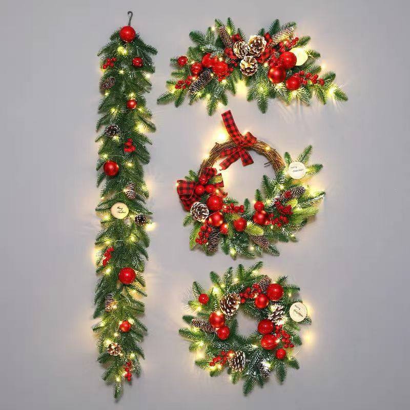 圣诞节装饰品藤条花环藤圈场景挂门装饰布置橱窗挂件圣诞树灯发光,节庆用品/礼品,圣诞装饰品,淘宝优惠券,粉丝福利购,淘宝优惠卷