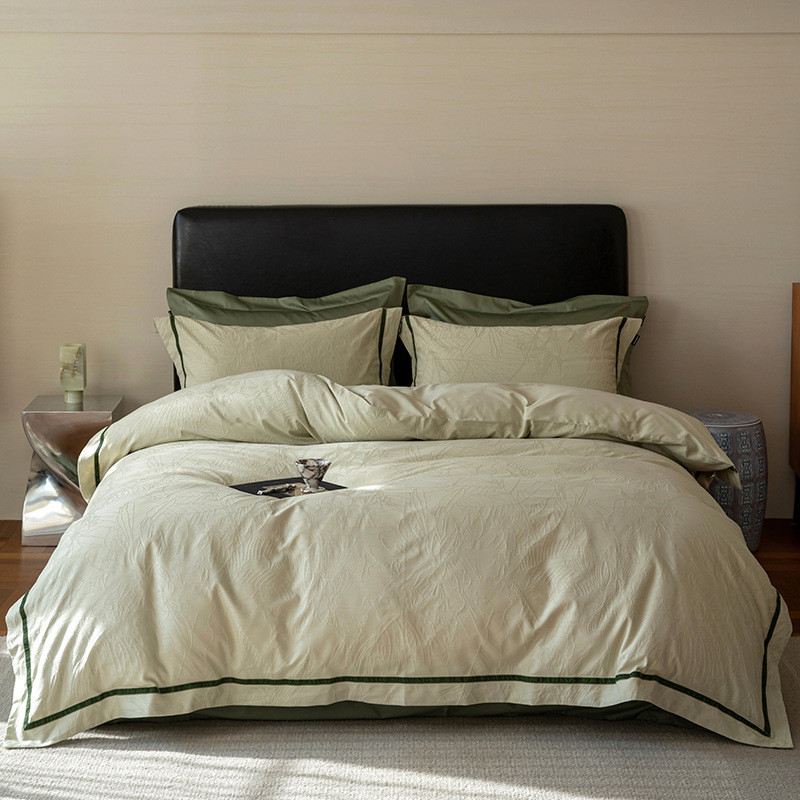 云感超柔厚织浮雕丨春季唯美复古暗纹提花全棉四件套中式国风回潮