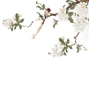 2024网红中式 饰 刺绣皮革壁画硬包山水国潮双面绣商场屏风画装