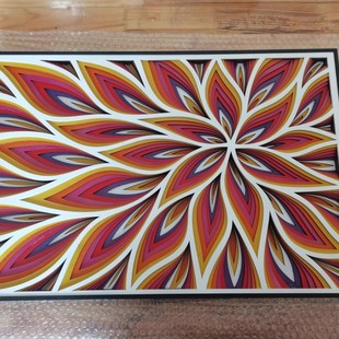 美式挂画彩绘礼品花瓣墙面家居软装饰立体工艺书木制新中式壁饰色