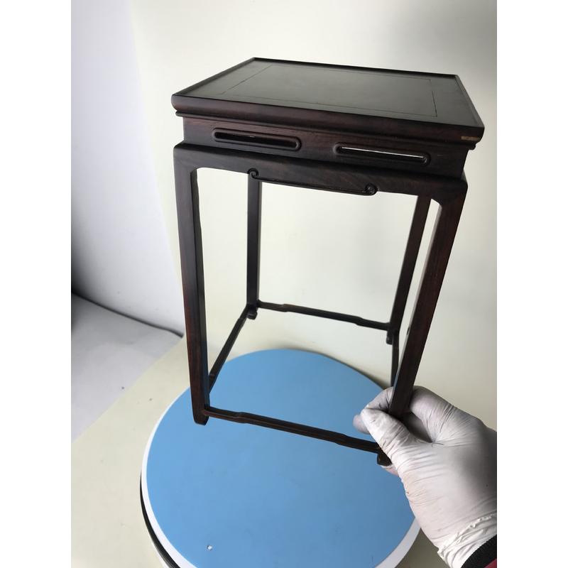 大红酸几架明式正方枝实木小花架紫砂壶工艺品摆件底座花盆景底座