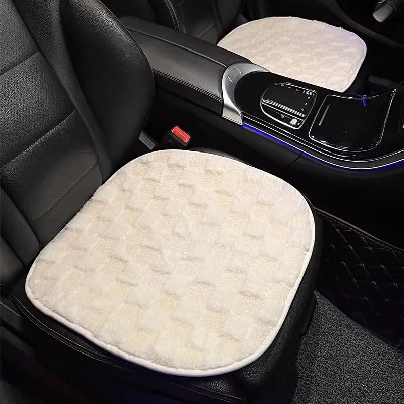 汽车坐垫冬季毛绒网红简约加热座椅垫子女士加厚冬天套装车垫车载