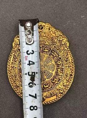 古董古玩仿古纯铜加厚十二生肖令牌大明永乐年兵符令符鎏金老物件