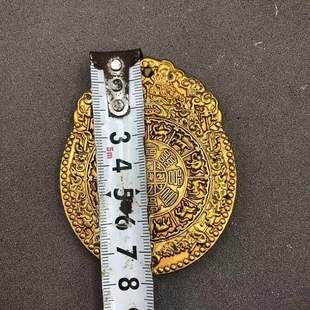 古董古玩仿古纯铜加厚十二生肖令牌大明永乐年兵符令符鎏金老物件