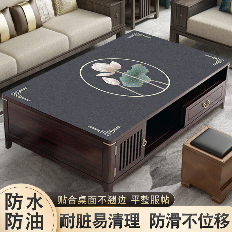 新中式茶几垫桌垫中国风硅胶桌布防水防油免洗餐桌垫桌面保护用
