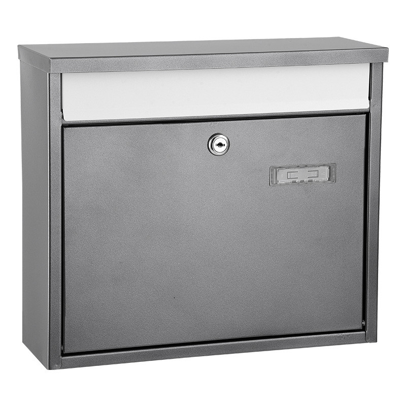 色信报箱实用信报箱带锁镀锌板信箱简洁美观耐用户外