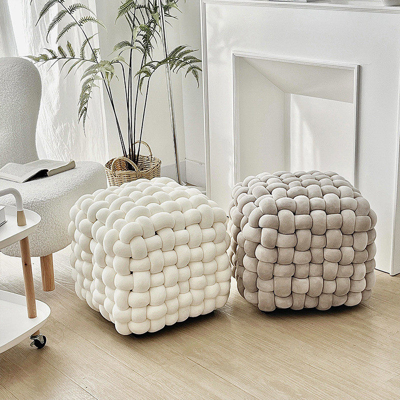 网红梳妆凳客厅茶几凳编织凳放腿沙发凳脚托脚踏坐墩坐垫换鞋凳,居家布艺,蒲团,淘宝优惠券,粉丝福利购,淘宝优惠卷