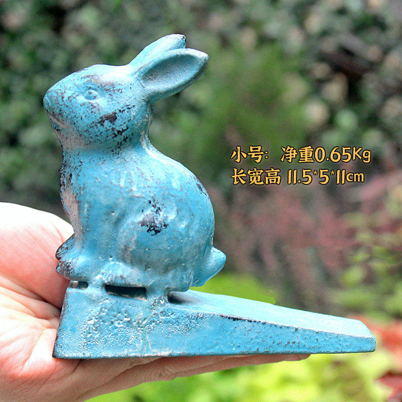 户外门档庭院花园阳台玻璃大门风撞顶门器创意装饰铸铁门阻器