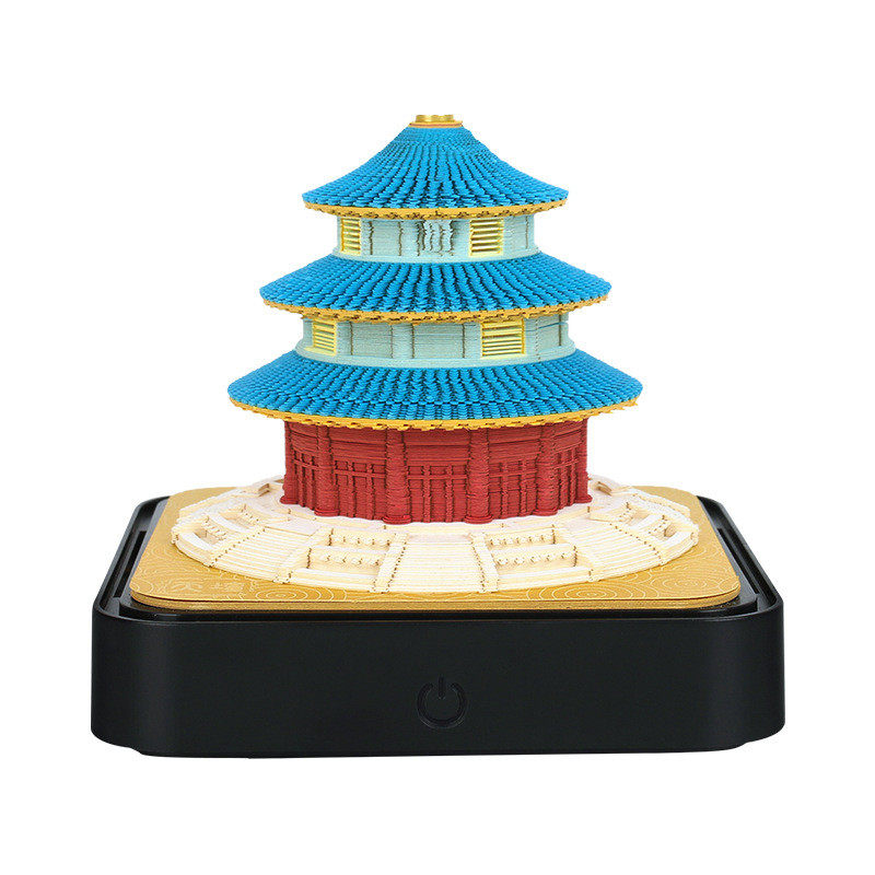 立体纸雕便签定制祈年殿建筑模型3d摆件手撕文创礼品企业商务logo