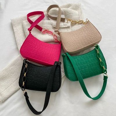 New Felt Bag Textured Crocodile Niche Underarm Bag Fashion C