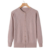 毛衣开衫 40岁50中年人洋气短款 衫 妈妈春秋装 薄款