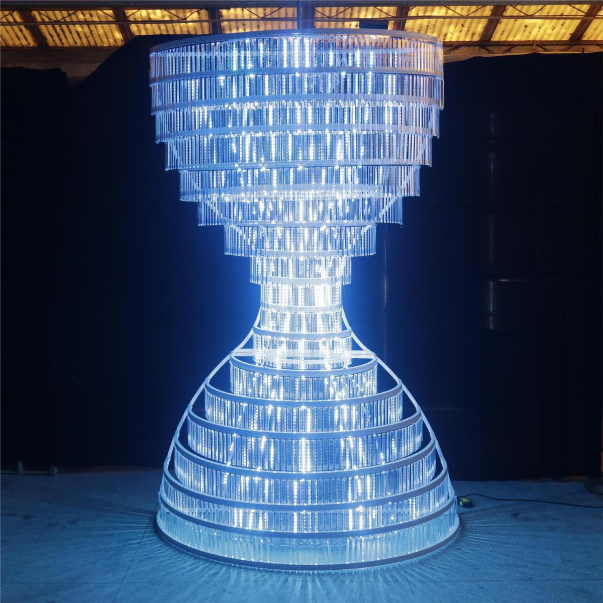 尚美利新款婚礼堂用品水晶沙漏道具婚庆用背景酒店舞台装饰摆件