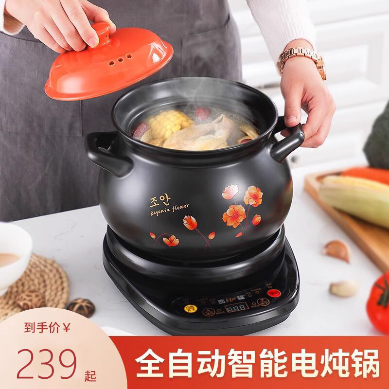 德国全自动电砂锅煲汤锅汤煲家用炖锅/炖煲/汤煲
