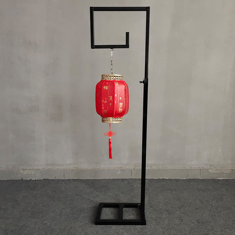 2022新款道具婚庆中式灯笼路引铁艺升降宫灯路引挂钩路引铁艺架