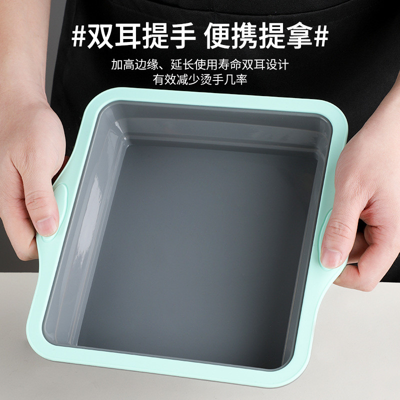 创意新品正方形折叠脱模硅胶吐司模具厨房烤箱烘焙工具硅胶蛋糕模